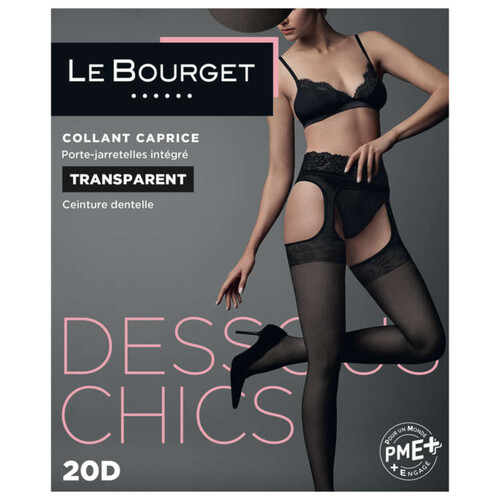 Le Bourget Dessous Chics Collant Caprice 20D Noir Jambes Parfaites Taille 4