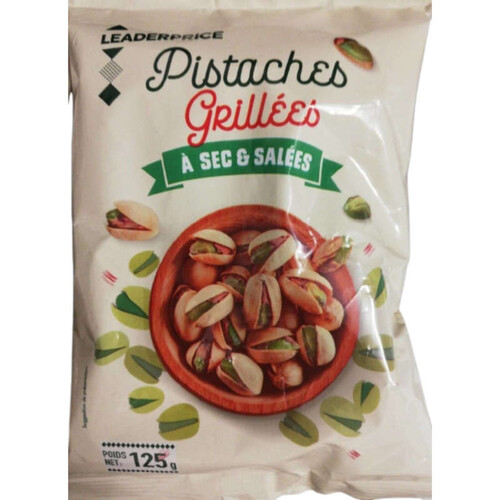 Leader Price Pistache grillées et salés 125g