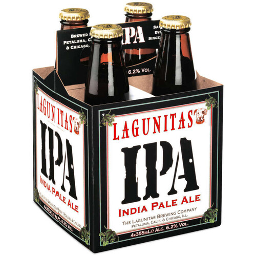 Lagunitas Ipa Bière Blonde 4 X 35,5 Cl 6.2°