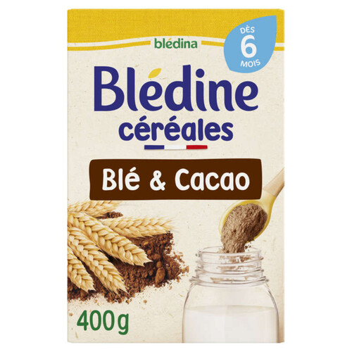 Blédina Préparation À Base de Céréales Instantanées, Cacao, dès 6 Mois 400g