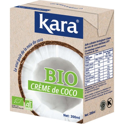 Kara Crème de Coco Bio 200ml