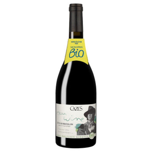 Aop Cotes Du Roussillon Oscar Wine Sans Soufre Rouge Bio 75cl