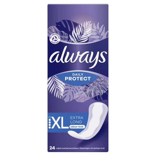 Always dailies protect protège-slips extra long technologie odour block 24 unités