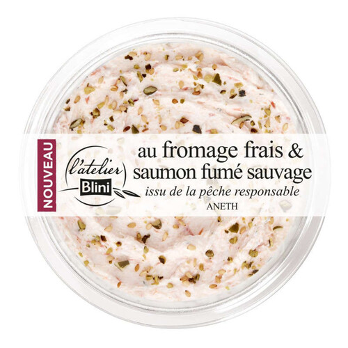 L'Atelier Blini au Fromage Frais & Saumon Fumé Sauvage 140g