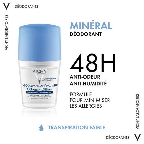 Vichy Déodorant Minéral 48H Roll-On 50ml