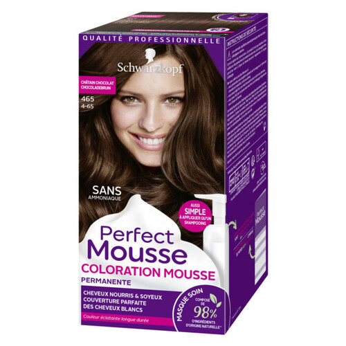 Perfect Mousse Coloration Permanente Cheveux Châtain Chocolat 465