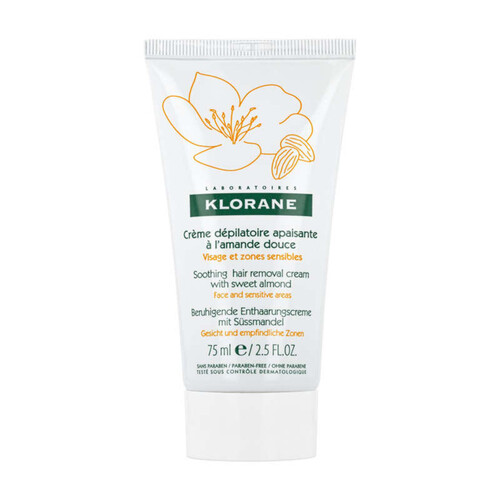 [Para] Klorane Dépilatoire Crème dépilatoire apaisante à l'Amande douce- Visage et zones sensibles 75ml