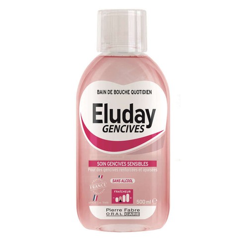Eluday Bain de bouche quotidien soin gencives sensibles 500ml