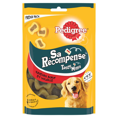 Pedigree Sa Récompense au bœuf et volaille pour chien 140g