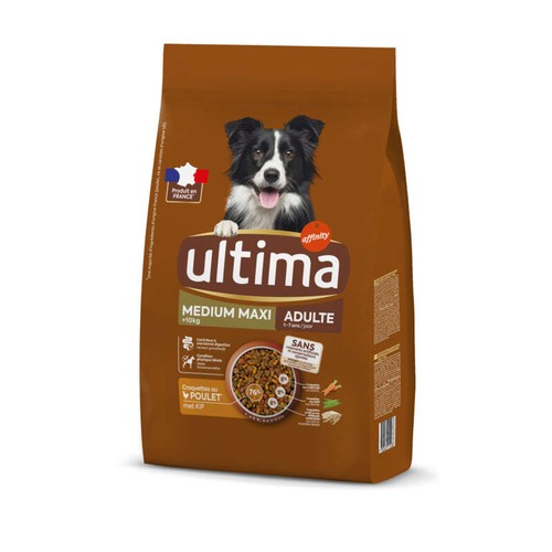 Ultima Croquettes au poulet pour chien medium maxi adulte 2kg