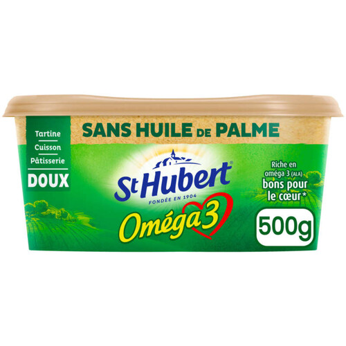 St Hubert Omega 3 Matière grasse à tartiner et à cuire allégée (50% MG), enrichie en vitamine B1 500G