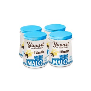 Malo Yaourt Au Lait Entier Saveur Vanille 4x125g