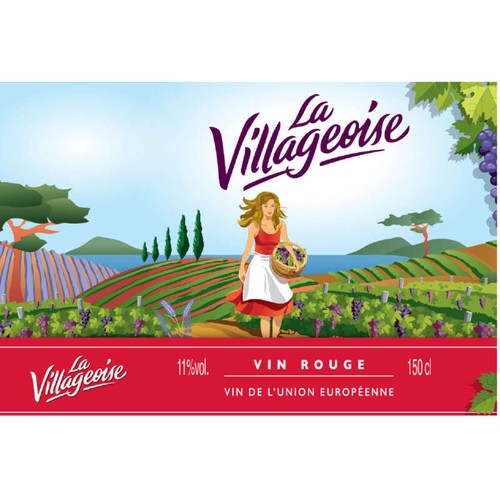 La Villageoise Vin De Table De La Communauté Européenne, Rouge 150cl