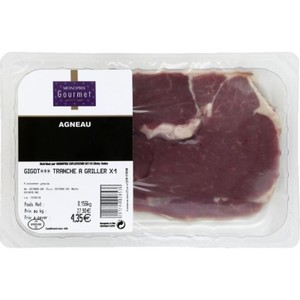 Monoprix Gourmet Tranche de Gigot d'agneau 170g