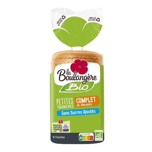 La Boulangère Pain de mie complet Bio 280g