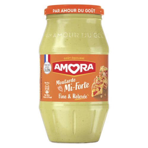 Amora moutarde mi-forte 415g