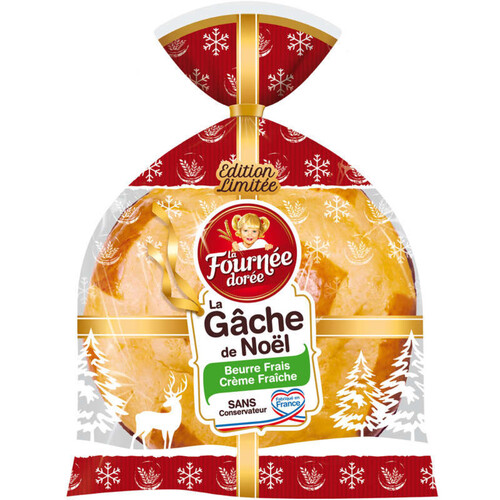 La Fournée Dorée gâche de noël au beurre frais et à la crème fraîche 800g