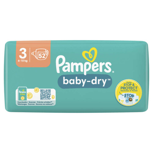 Couches baby-dry taille 3, 6kg à 10kg Pampers x34 sur