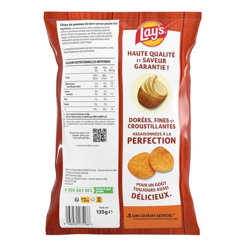 Lay's Chips saveur Poulet Rôti 135g