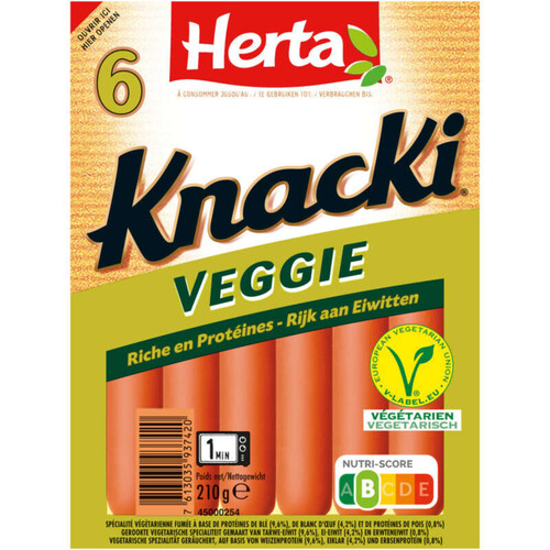 Herta Knacki saucisses végétales x6 - 210g