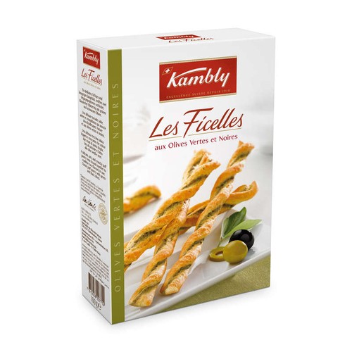 Kambly Biscuits Apéritifs Ficelles Olives 100g