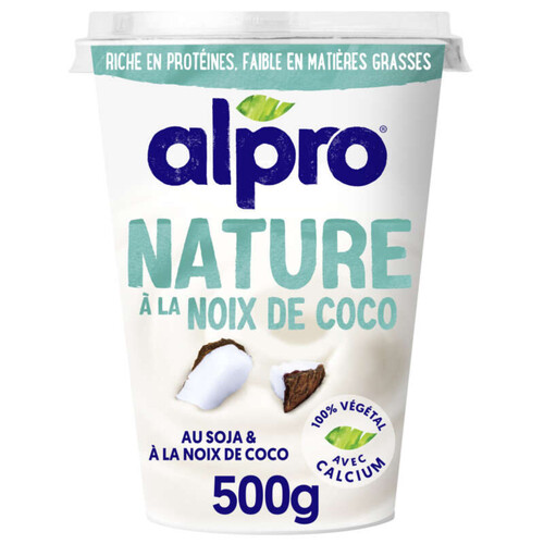 Alpro Dessert Végétal Soja Nature Noix De Coco 500g