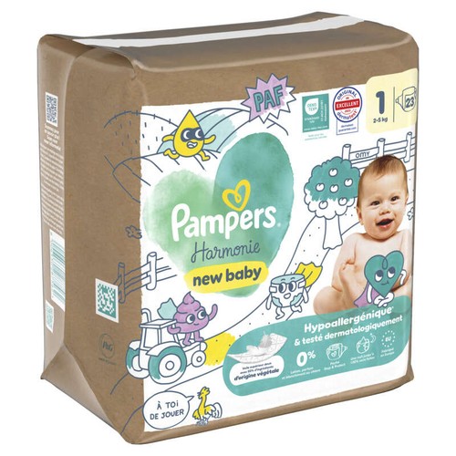 Pampers Harmonie Couches Édition Limitée, Taille 1, 2kg-5kg, 23 Couches