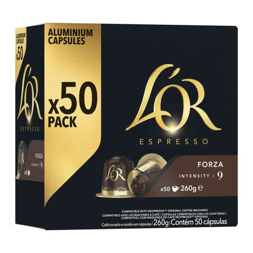 L'Or Espresso forza café en capsules x50 intensite 9 - 260g