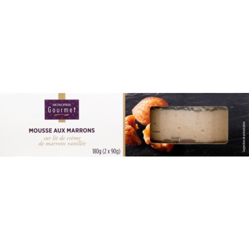 Monoprix Gourmet Mousse aux Marrons 2x90g