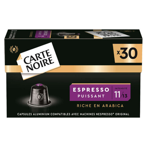 Carte Noire 30 capsules alu espresso puissant n°11 - 165g