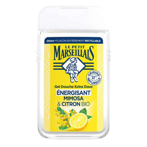 Le Petit Marseillais Gel Douche Énergisant Mimosa Citron Bio 250ml