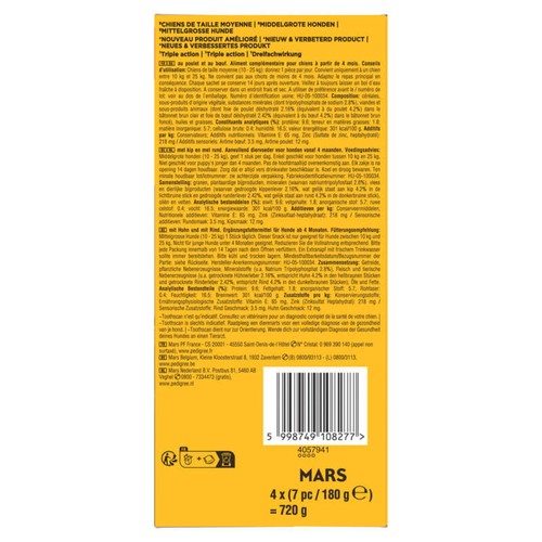 Pedigree Dentastix Bâtonnets pour chien moyen 720g