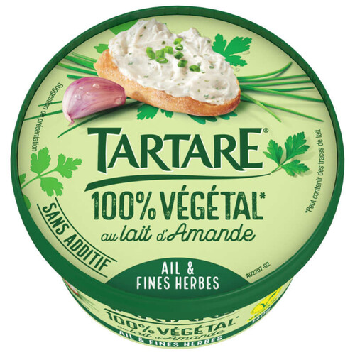 Tartare Végétal Fromage à Tartiner Ail et Fines herbes 140g