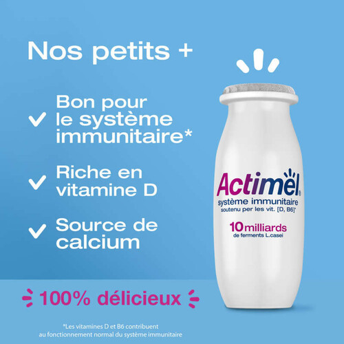 Actimel Yaourt À Boire Nature Sans Sucres Ajoutés 6X100G