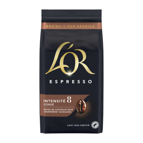 L'Or Café en grains Espresso Forza intense et corsé 500g