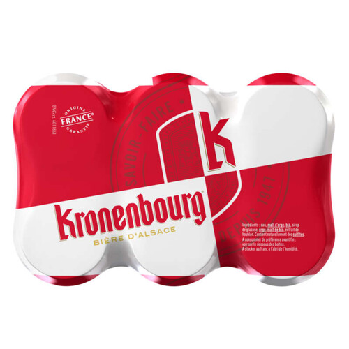 Kronenbourg Bière Blonde d'Alsace 6 x 33 cl