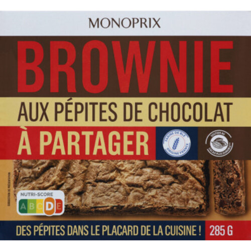 Monoprix Brownie Aux Pépites De Chocolat À Partager 285G