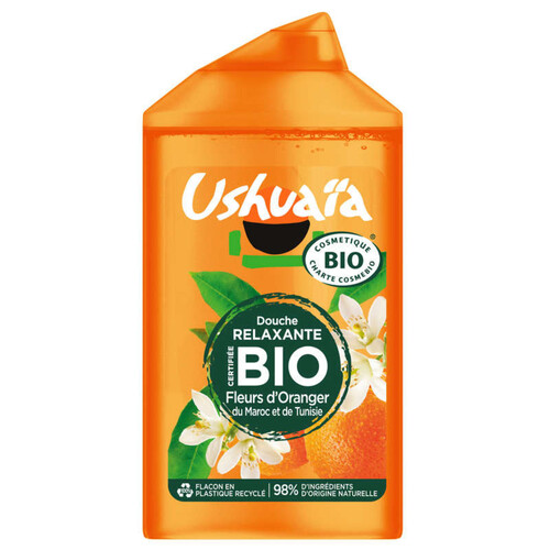 Ushuaia Gel Douche Relaxant Fleur d'Oranger Bio 250ml