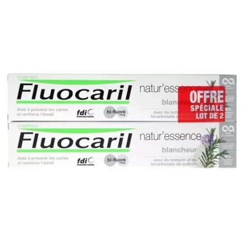 Fluocaril Natur'Essence Dentifrice Blancheur Bi-Fluoré 2x75ml