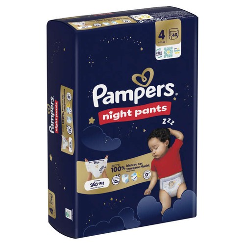 Pampers Night Pants Taille 4 - 9kg-15kg – x40 Couches