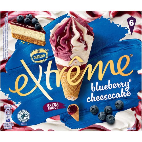 Extrême Cône glacé Myrtille Cheesecake x6