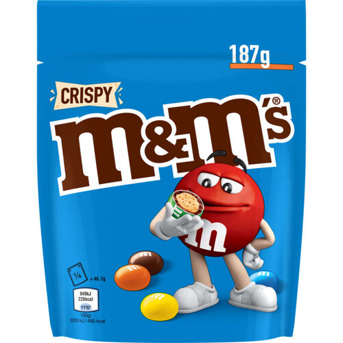 M&M'S Bonbons Chocolat Au Lait & Riz Soufflé 187G