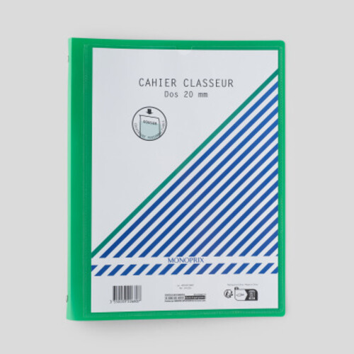 Monoprix Maison Cahier Classeur A4, Couverture Personnalisable