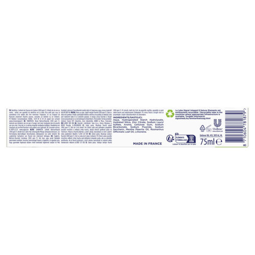 Signal Dentifrice Integral 8 Nature Bicarbonate Fraîcheur & Détox 75Ml