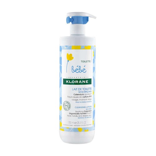 [Para] Klorane Bébé Lait de toilette sans Rinçage au Calendula Apaisant Peau Normale à sèche 750ml