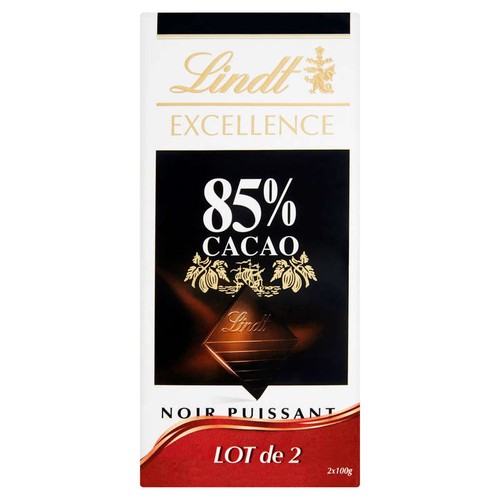 Lindt Excellence Chocolat Noir 85% 2x100g