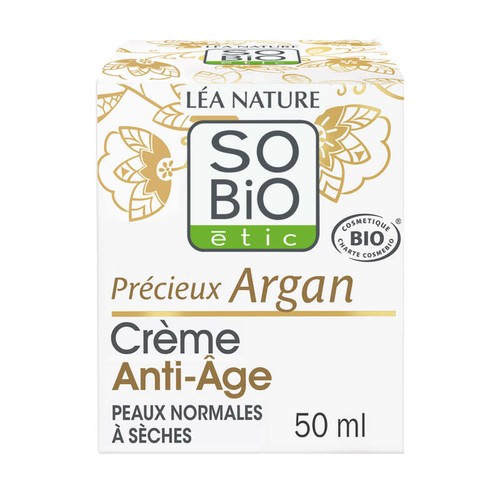 SO'BiO Étic Crème de jour Anti-âge à l'Huile d'Argan bio 50ml