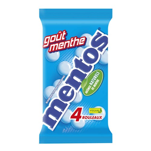 Mentos Bonbons Rouleau Menthe Multipack x4 - 152g