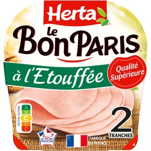 Herta Le Bon Paris Jambon à l'étouffée 2 tranches 85g