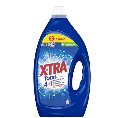 X.Tra Lessive Liquide Total 4+1 *63 Lavages 2,835L